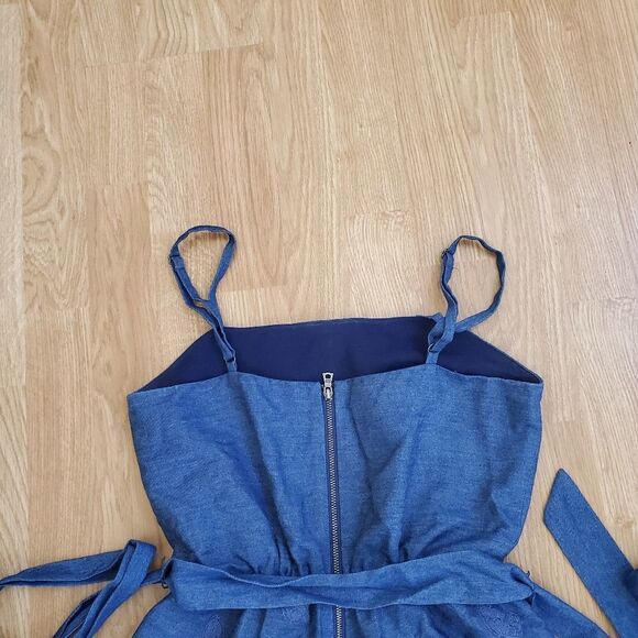 Alice + Olivia Rosetta Chambray Butterfly Applique Romper size 0 - Picture 9 of 16